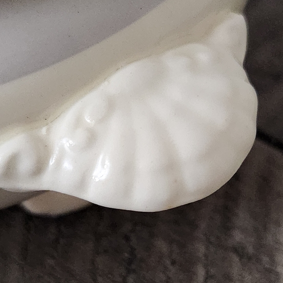 Vintage Homer Laughlin Nautilus Grey Gardenia Footed Sugar Bowl Lid Creamer Set - Picture 8 of 13